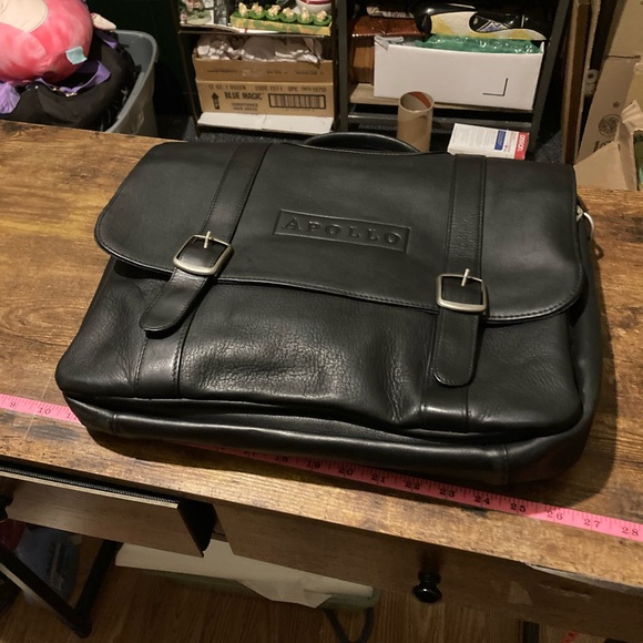 Apollo Other - Apollo black leather briefcase/messenger bag